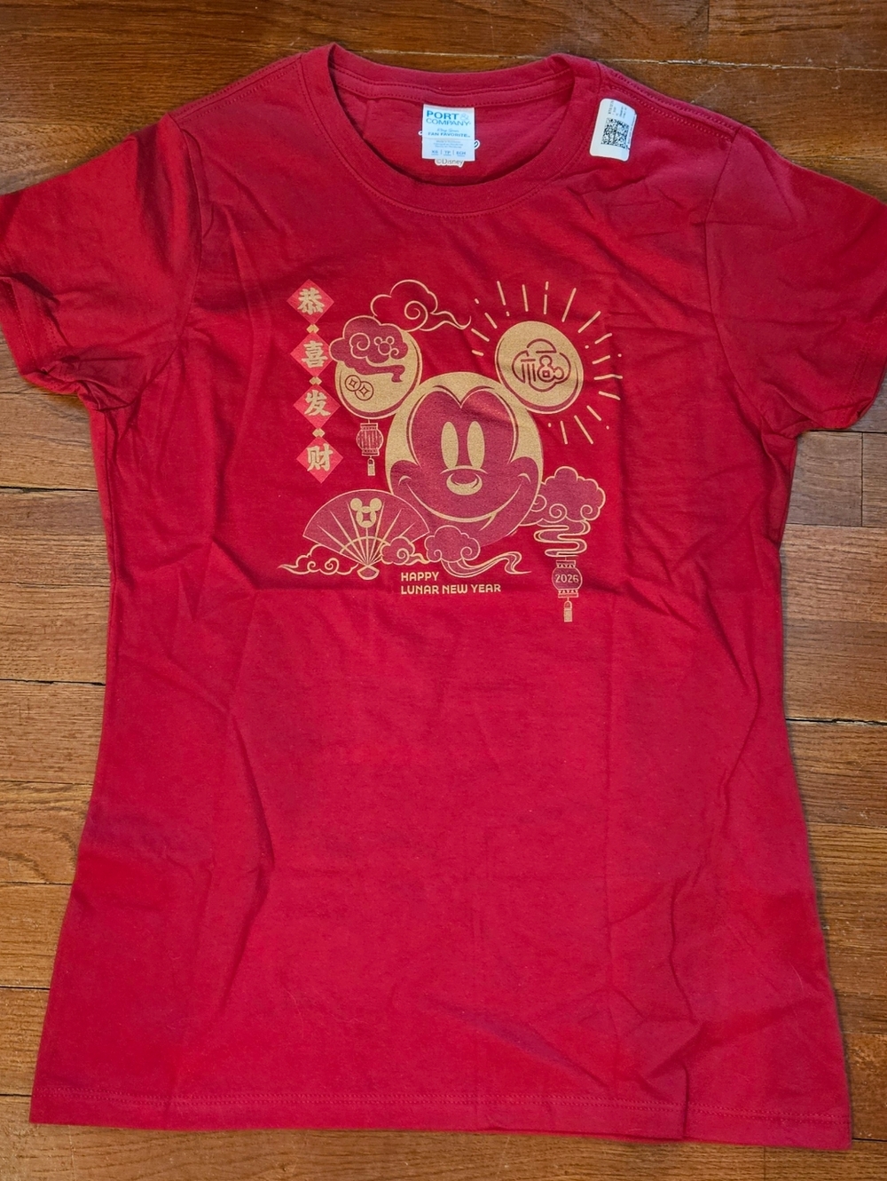 Disney Lunar New Year 2026 Red Shirt XS - New